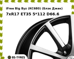 Колесный диск iFree Big Byz (КС680) (Блэк Джек) 7xR17 ET45 5*108 D67.1