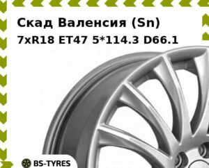 Колесный диск Скад Валенсия (Sn) 7xR18 ET45 5*114.3 D66.1