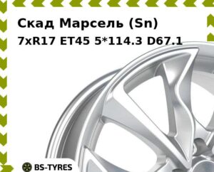 Колесный диск Скад Марсель (Sn) 7xR17 ET45 5*114.3 D66.1